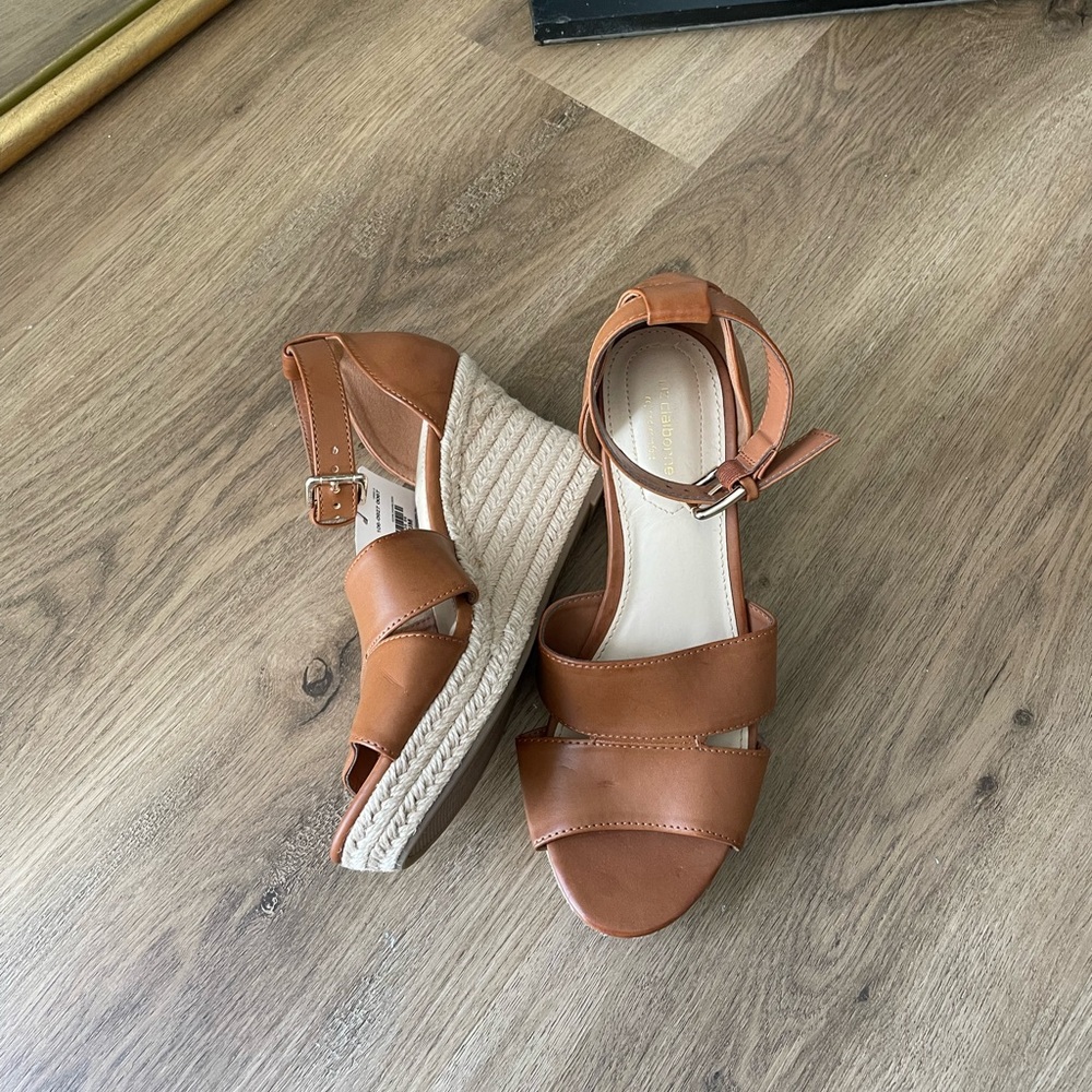 Liz Claiborne Womens Majorca Wedge Sandals Brown